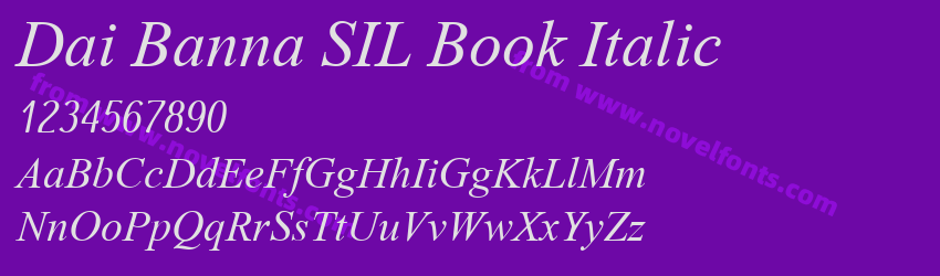 Dai Banna SIL Book ItalicPreview