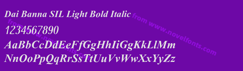 Dai Banna SIL Light Bold ItalicPreview