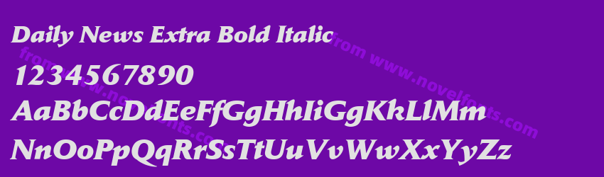 Daily News Extra Bold ItalicPreview