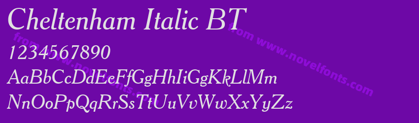 Cheltenham Italic BTPreview