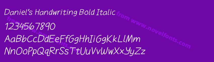 Daniel's Handwriting Bold ItalicPreview