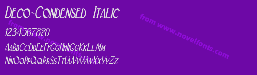 Deco-Condensed ItalicPreview