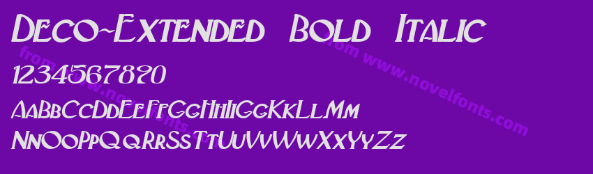 Deco-Extended Bold ItalicPreview