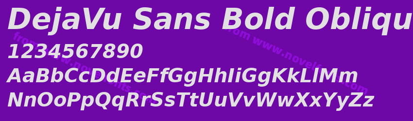 DejaVu Sans Bold ObliquePreview