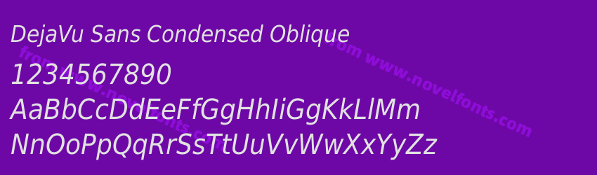 DejaVu Sans Condensed ObliquePreview