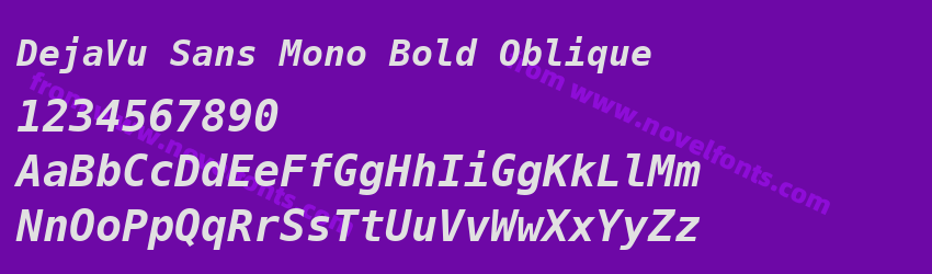 DejaVu Sans Mono Bold ObliquePreview