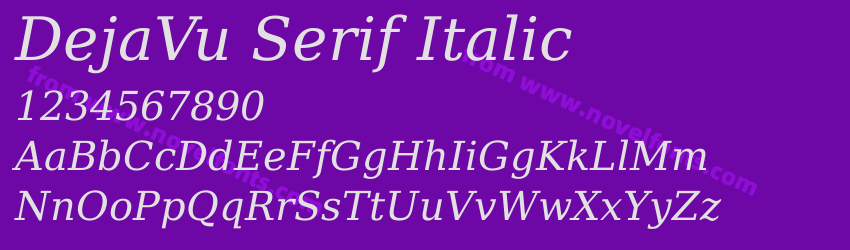 DejaVu Serif ItalicPreview