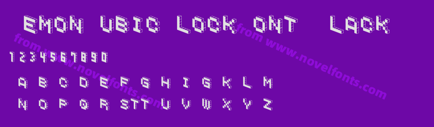 DemonCubicBlockFont BlackPreview