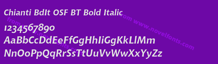 Chianti BdIt OSF BT Bold ItalicPreview