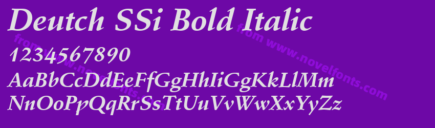 Deutch SSi Bold ItalicPreview