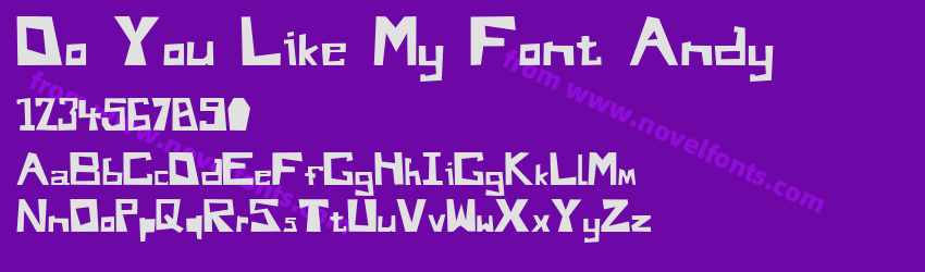 Do You Like My Font AndyPreview