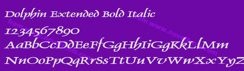 Dolphin Extended Bold ItalicPreview