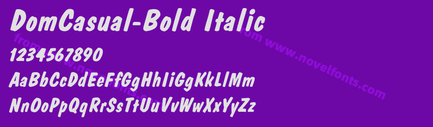 DomCasual-Bold ItalicPreview