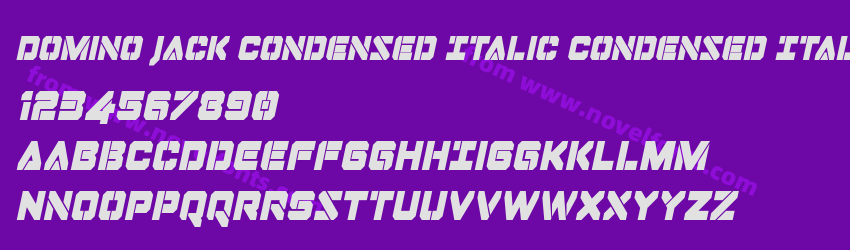 Domino Jack Condensed Italic Condensed ItalicPreview