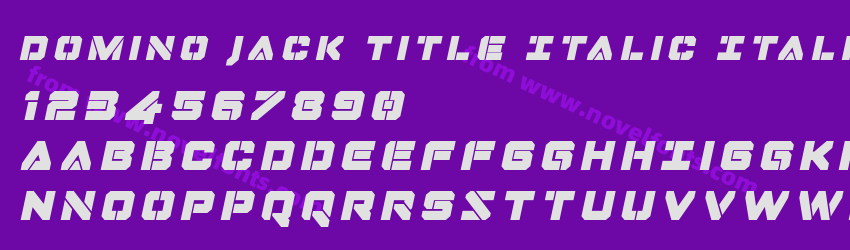 Domino Jack Title Italic ItalicPreview