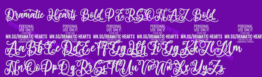 Dramatic Hearts Bold PERSONAL BoldPreview