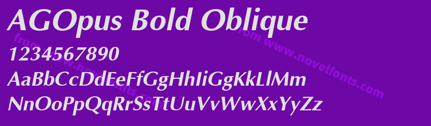 AGOpus Bold ObliquePreview