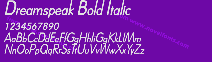 Dreamspeak Bold ItalicPreview