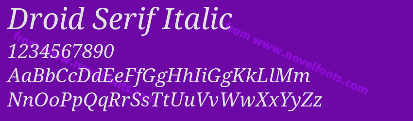 Droid Serif ItalicPreview