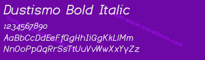 Dustismo Bold ItalicPreview