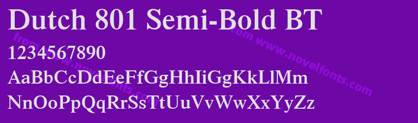 Dutch 801 Semi-Bold BTPreview