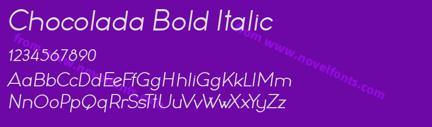 Chocolada Bold ItalicPreview