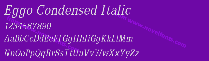 Eggo Condensed ItalicPreview