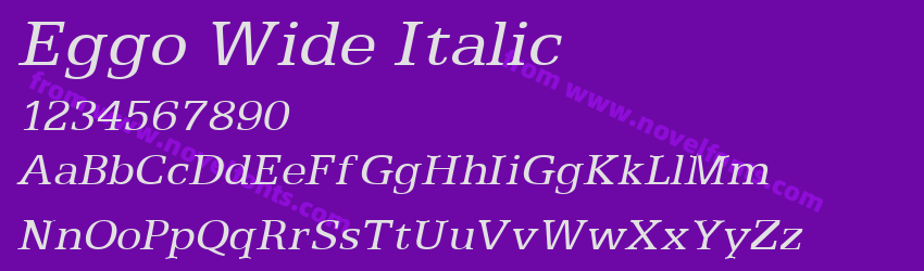 Eggo Wide ItalicPreview