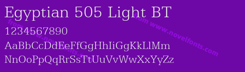 Egyptian 505 Light BTPreview