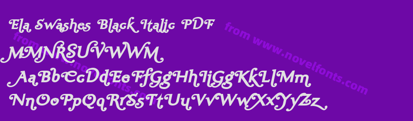 Ela Swashes Black Italic PDFPreview