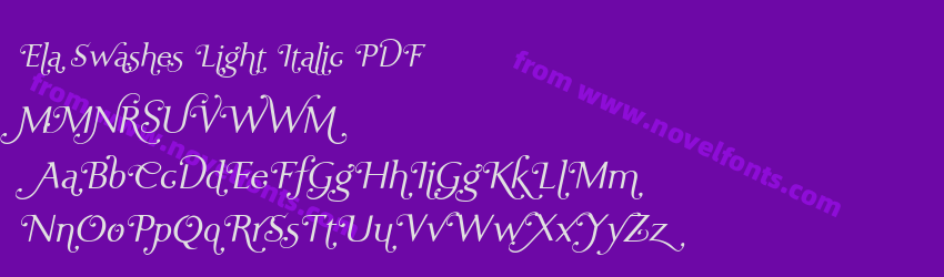 Ela Swashes Light Italic PDFPreview