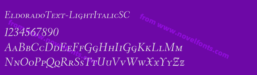 EldoradoText-LightItalicSCPreview