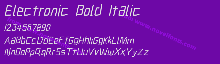 Electronic Bold ItalicPreview