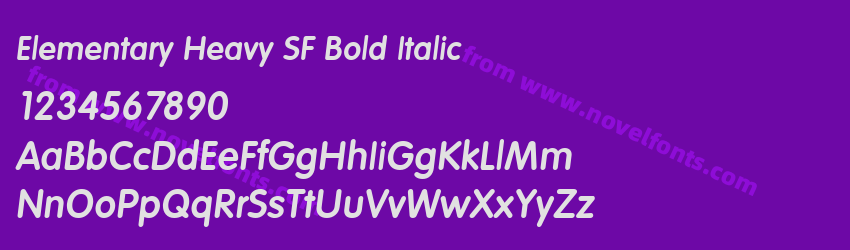 Elementary Heavy SF Bold ItalicPreview