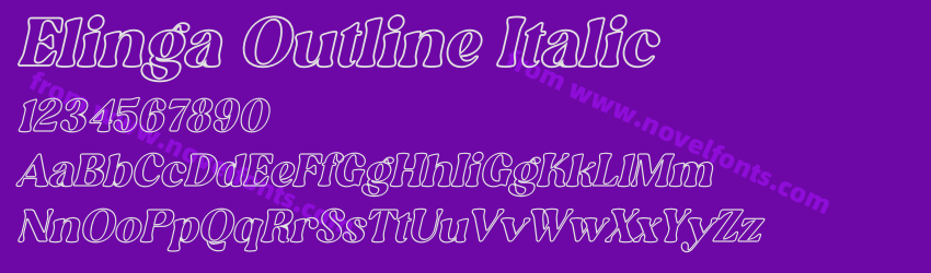 Elinga Outline ItalicPreview