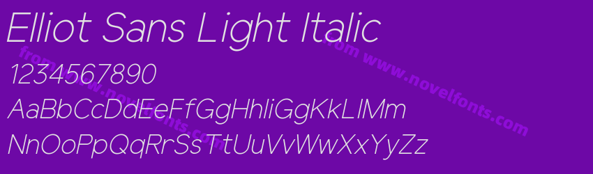 Elliot Sans Light ItalicPreview