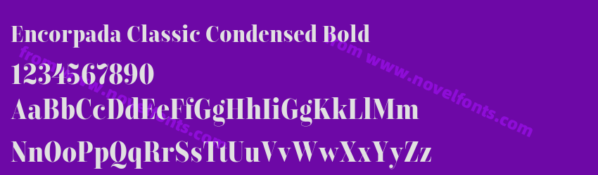 Encorpada Classic Condensed BoldPreview