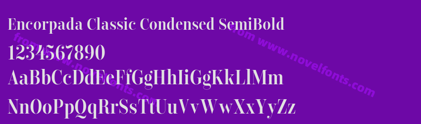 Encorpada Classic Condensed SemiBoldPreview