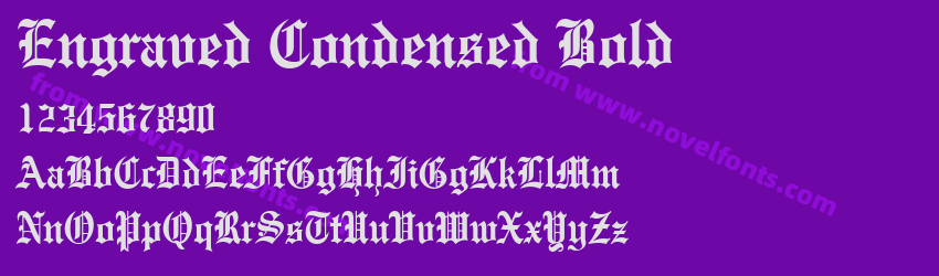 Engraved Condensed BoldPreview