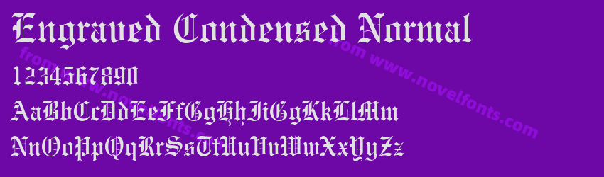 Engraved Condensed NormalPreview