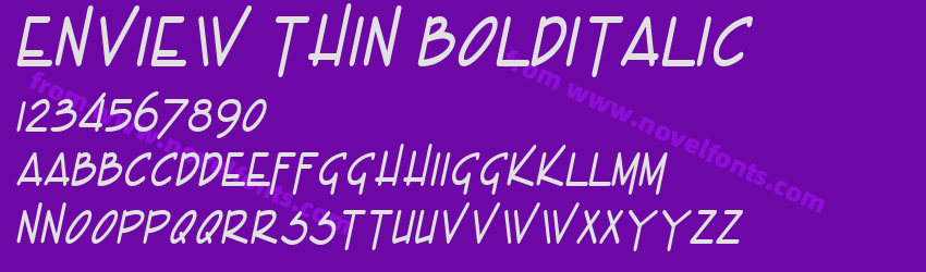 Enview Thin BoldItalicPreview