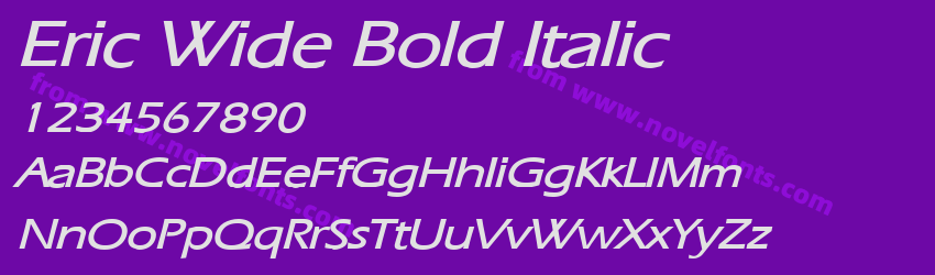 Eric Wide Bold ItalicPreview