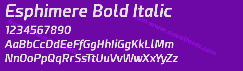 Esphimere Bold ItalicPreview