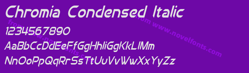 Chromia Condensed ItalicPreview