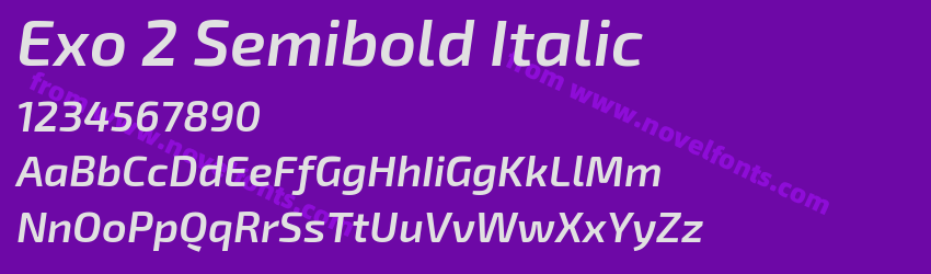 Exo 2 Semibold ItalicPreview