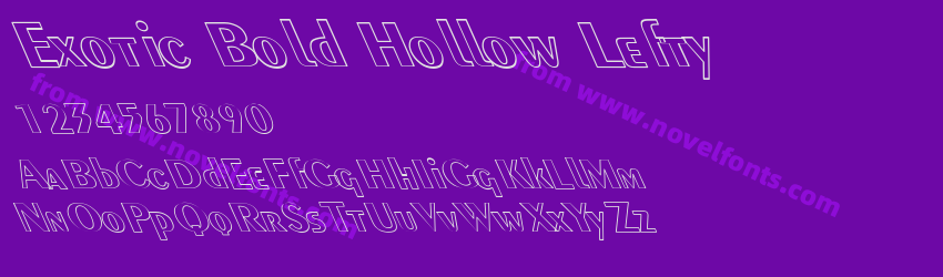 Exotic Bold Hollow LeftyPreview