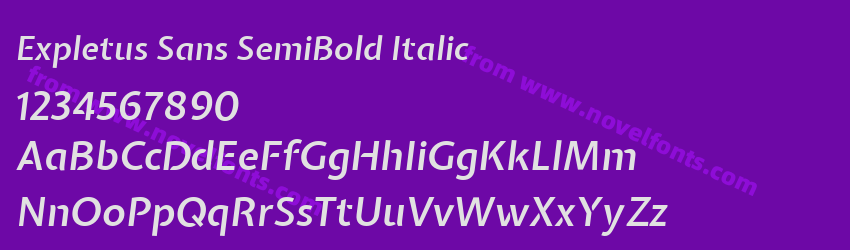 Expletus Sans SemiBold ItalicPreview