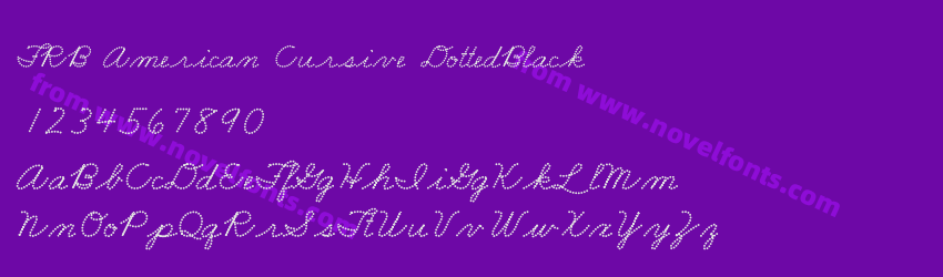 FRB American Cursive DottedBlackPreview