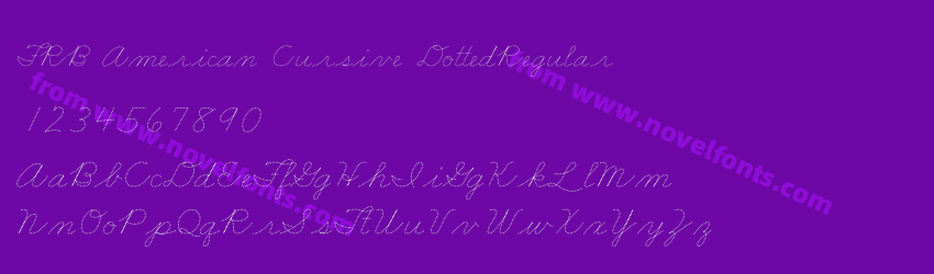 FRB American Cursive DottedRegularPreview