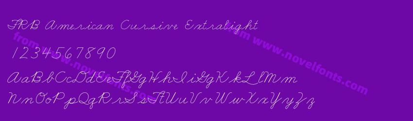 FRB American Cursive ExtralightPreview